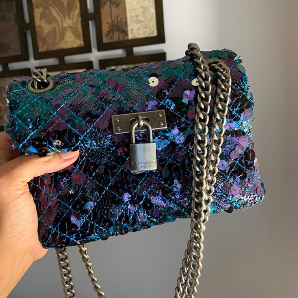 Kurt Geiger London sequins flap crosb/Shoulder - Picture 14 of 16